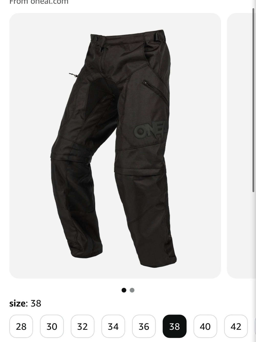 O’Neal Apocolypse- Men's Black Motorcycle Pants
